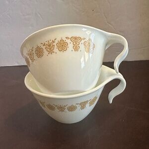 Butterfly gold teacups